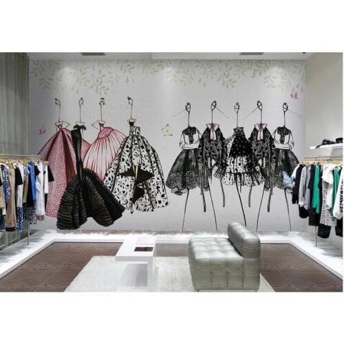 Custom mural 3d photo wallpaper Abstract retro hand drawn beauty clothing store home decor living room wallpaper for walls 3 d