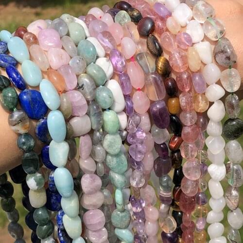 7-10mm Natural Irregular Genuine Labradorite Amazonite Moonstone Apatite Stone Loose Beads For Jewelry Making DIY Accessories