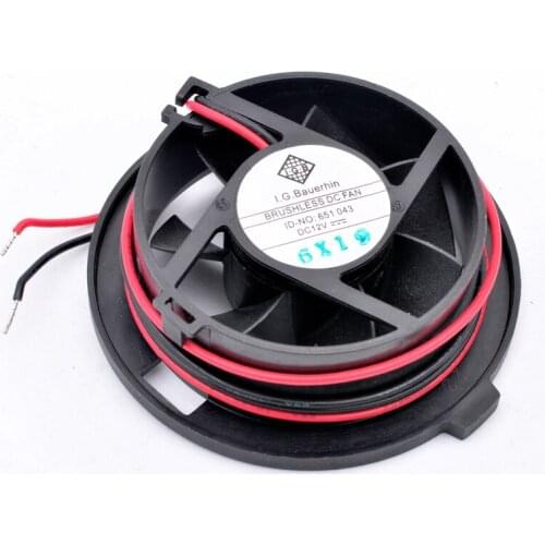 I.G.B BRUSHLESS DC 12V FAN ID-NO:651 043 Double ball bearing, diameter 65mm, cooling fan for car seat ventilation system