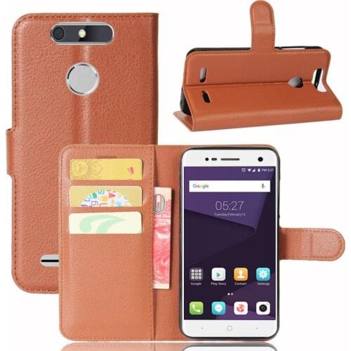 30pcs/lot Lichi wallet PU Leather stand+TPU Cover Case with card slot For ZTE Blade A520/ Blade V8 Lite/ V8 Mini/Nubia Z7 mini