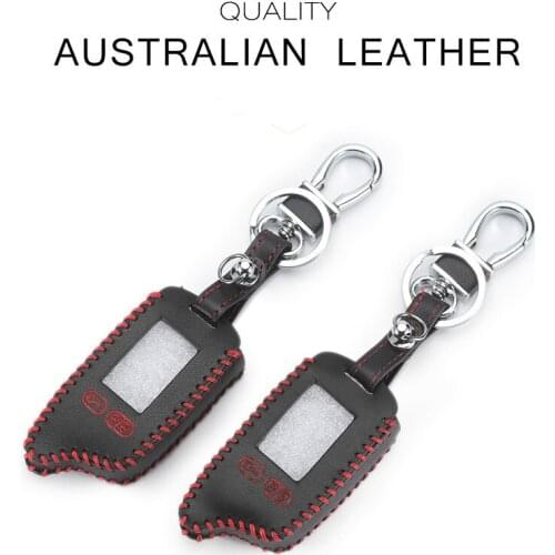 Key Case Cover Leather For Tomahawk TZ9030-24V TZ9031 TZ7010 TZ9020 Car Alarm Remote Control LCD Transmitter key cover