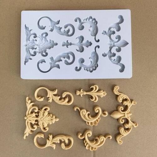 European style embossed fondant cake liquid silicone mold DIY cake decoration baking silicone mold