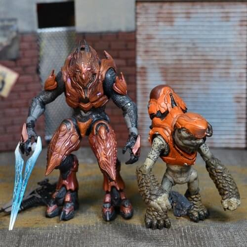 Bandai Genuine McFarlane Halo Elite Monster Guru Beast 6-inch Joints Movable Action Figure Doll Model