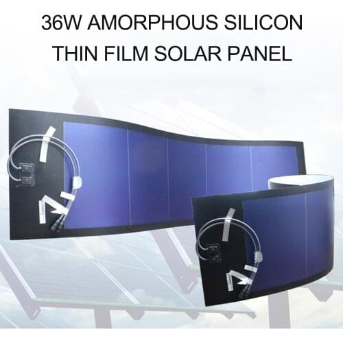KKmoon 36W Amorphous Silicon Flexible Thin Film Solar Panel Solar Film 18V Battery Pack Solar Cells Car Battery Charging Board