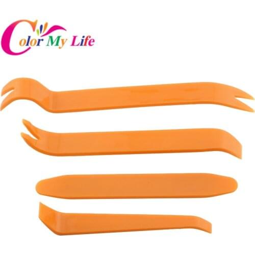 Car Styling Car Radio Disassembly Pry Tool 4PCS for Focus Mondeo Bmw E30 Renault Megane 2 F10 E87 320 325 Touran Renault Scenic