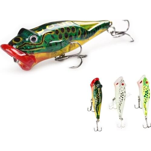 1pcs Popper Fishing Lure isca 12g 8cm artificial fishing Hard bait Crankbait Wobblers high carbon steel hook Fishing Lures