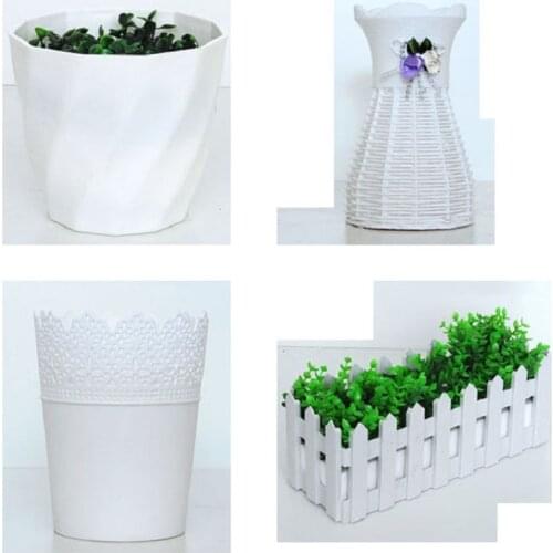 Artificial Plant Flower Pot Floor Plastic Vase Fence Ornament for Wedding Decoration Garden Office Home Decor Planter Decoration