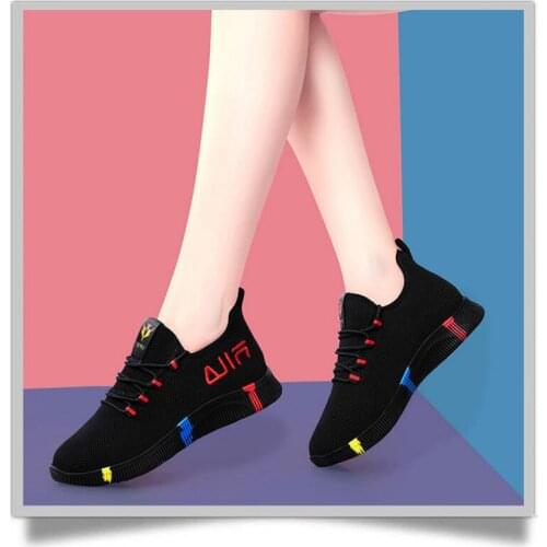 Women Platform Sneakers 2020 New Spring Fashion Women Casual Shoes Breathable Mesh Shoes Woman Black Sneakers Tenis Feminino