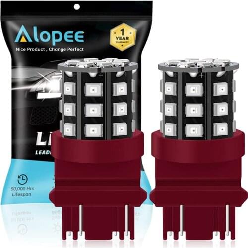 2-Pack 3056 3156 4157 2835 33 SMD Red LED Light Bulb 12V-24V for Car Tail Brake Light Tail Parking Light