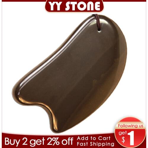 5A Grade Si Bin Bian Stone Massage Guasha Beauty Face Plate scratching Massager Tool body face slimming scraper V-line face