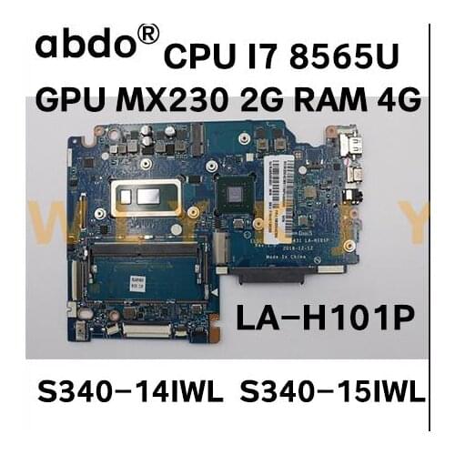 For Lenovo Flex-15iwl S340-14IWL S340-15IWL laptop motherboard LA-H101P with CPU I7-8565U RAM 4G GPU MX230 2G 100% test work