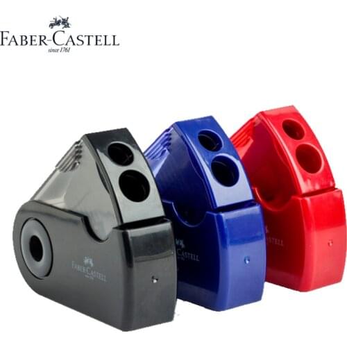 FABER-CASTELL Push Pull Double Pencil Sharpener Single Hole Double Hole Multifunctional Office Stationery Supplies Tool