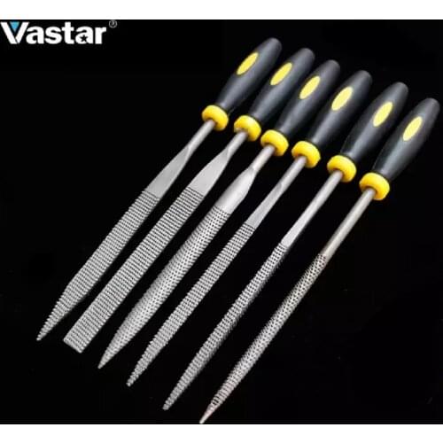 Vastar 6Pcs 140mm Mini Metal Rasp Needle Files Set Wood Carving Tools For Steel Rasp Needle Filing Woodworking Hand File Tool