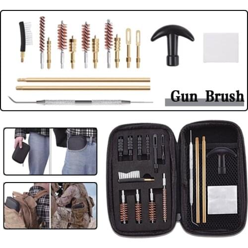 16 pcs tool for professional gun cleaning kit barrel brush part caliber pistol 22 357 38 40 44 459mm tool for cleaning most cali