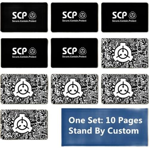 SCP Card Stickers Character Props COS Black Card Foundation Level Card Frosted Card Stickers Meal Card Bus Card Diy Crystal Card
