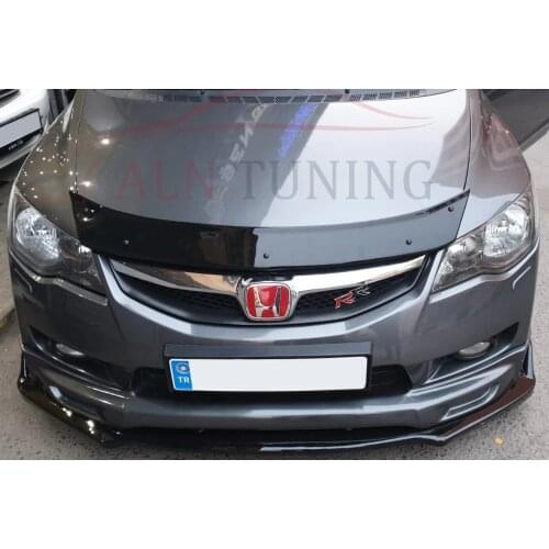 Front Bumper Attachment For Honda Civic FD6 3 Piece Piano Black Lip Splitter Auto Car Styling Accessory Ornament