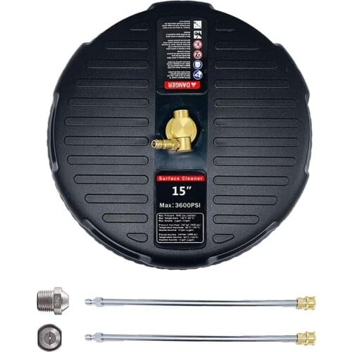Pressure Washer Surface Cleaner, 15Inch Pressure Washer Surface Cleaner for Gas and Electric Power Washer, 3600 PSI
