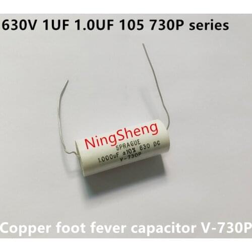 Original new 100% 630V 1UF 1.0UF 105 730P series copper foot fever capacitor V-730P (Inductor)
