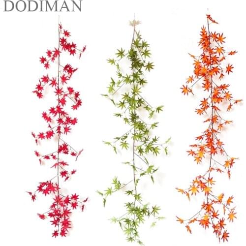 Autumn Artificial Leaf Rattan Silk Maple Leaf Vine DIY Wedding Home Garden Decorative Garland Artificials Plant