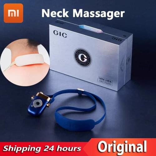 YOUPIN GIC Portable Neck Massager TENS+EMS Double Pulse Smart Cervical Hot Compress Massager Bluetooth Applet Control for Phone