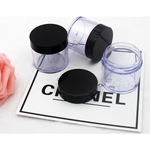 30g 20pcs Transparent Black Lid Plastic Empty Cream Jar Nail Art Act the Role Ofing Is Tasted Storage Packaging Container