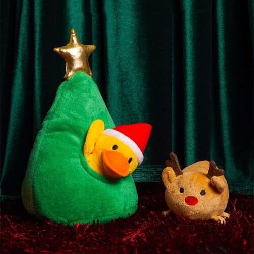 Ins Explosive Korean Christmas Set Three-piece Doll Sounding Dog Hidden Food Toy Pet Christmas