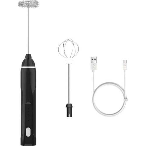 Handheld 3 Gear Adjustable Milk Frother Rechargeable Foam Maker Electric Whisk