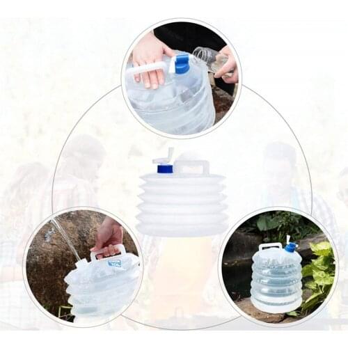 Collapsible Water Container Pot Large Capacity Portable Kettle Foldable Plastic Bucket for Outdoor Activities Camping Picnic