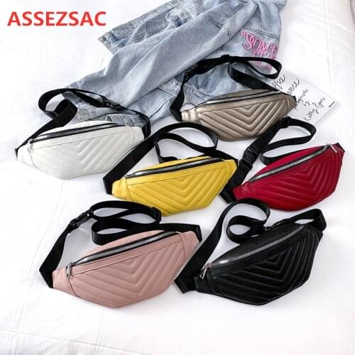 ASSEZSAC Fashion Women Messenger Belt Bag Plaid Waist Bags Girl Travel Small Fanny Chest Pack Bolsas Ladies Mini Shoulder Bag
