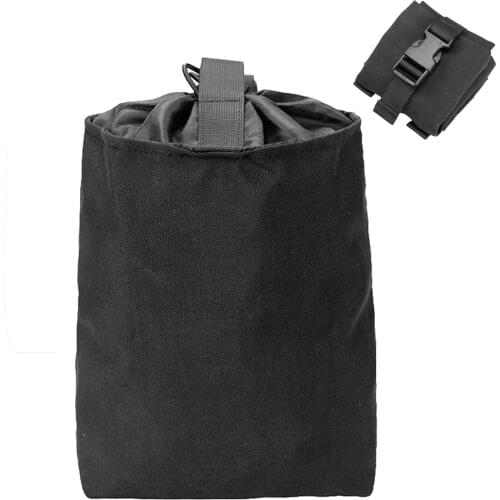 Tactical Molle Folding Dump Drop Magazine Pouch Airsoft Paintball Military Outdoor Hunting Tool Foldable Recovery Mag Bag