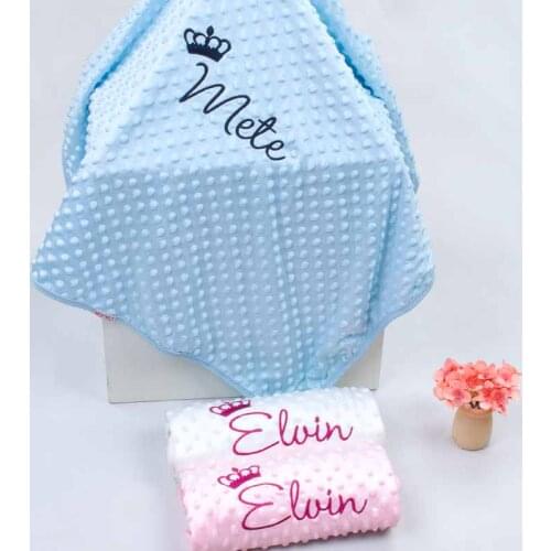 Personalized Baby Name Embroidered Custom Blanket Babies Girl Boy Newborn Seasonal Cotton Duvet Cover Of Sids Toddler Clothes