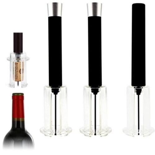 25pcs/lot Top Quality Red Wine Opener Air Pressure Steel Pin Type Bottle Pumps Corkscrew Cork Out Tool