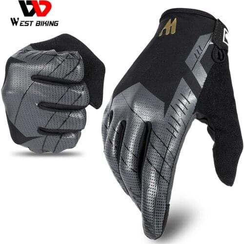 WEST BIKING Cycling Gloves Anti-slip Shockproof Touch Screen Summer Breathable Sports Mittens Bicycle Gloves For Bike