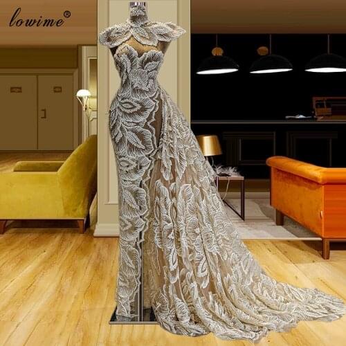 Middle East Mermaid Evening Dresses Long Arabic Celebrity Dresses Vintage Wedding Party Dresses For Women Party Gowns Vestidos