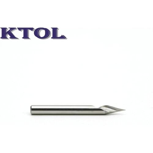 3.175x40 Degree 0.2/0.3mm Tip Single Flute Milling Cutter V Bit Engraving Tool CNC Carbide Tungsten Steel End Mills for Metal