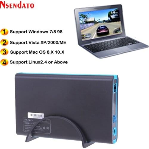 3.5 inch HDD SDD Enclosure Case USB 3.0 5Gbps SATA External Hard Drive Enclosure Support 2TB Drives for Notebook Desktop PC