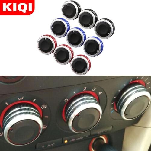 3Pcs Aluminum Alloy Car Air Conditioning Knobs Ac Knob Heat Control Switch Knob Fit for MAZDA 3 2004-2009 Car Accessories