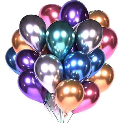 50/100pcs Metallic Latex Balloons 10/12 inch Gold silver Chrome Ballon Wedding Decorations Globos Birthday Party Supplies