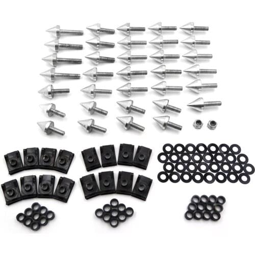 Aftermarket free shipping motorcycle parts Aluminum Motorcycle Fairing Bolts Kit Screw For 2004-2006 Yamaha YZF R1 Silver
