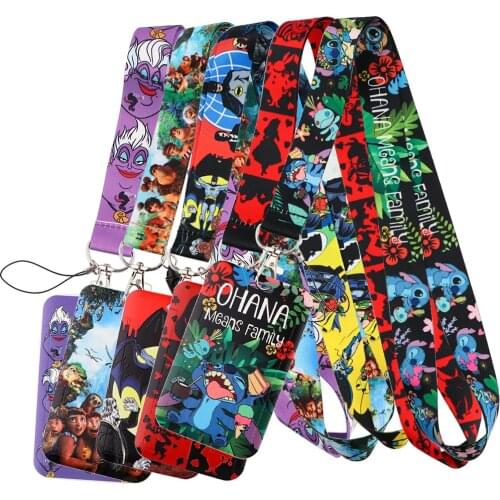 LB1533 Disney Ursula Lanyard Key Neck Strap Mobile Phone Badge Holder Decoration Key Chain Jewelry Gifts for Friends