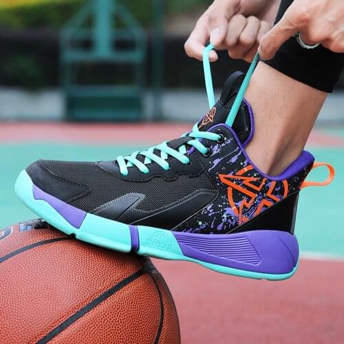 Boys Brand High Quality Leather Basketball Shoes Lace up Kids Sneakers Children Sport Shoes Child Boy Basket Trainers Athletic