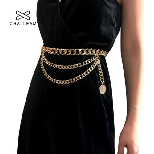 Challeam Women's Metal Belts