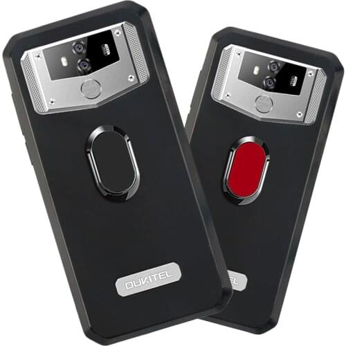 Cover for Oukitel K12 Case luxury 6.3 inch Soft Black Silicone Magnetic Car Holder Ring Coque for Oukitel K12 Phone Cover