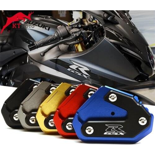 For Suzuki GSXR GSX-R 600 750 1000 R/X gsx-r1000 2009-2022 Motorcycle CNC Kickstand Foot Side Stand Extension Pad Support Plate
