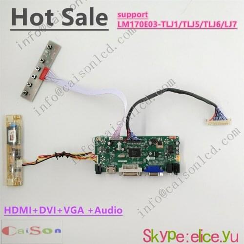 DVI/VGA/AUDIO of LCD display board suitable for LM170E03-TLJ1/TLJ5/TLJ6/LJ7