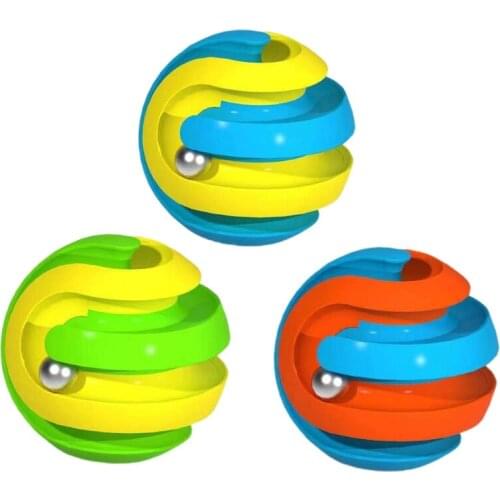 Q6PD Fidget Gyro Handhold Sensory Toy Orbiting Ring for Adult Kids Pressure Relief