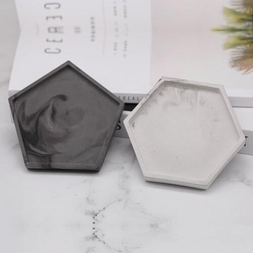 Aromatherapy Gypsum Candlestick Mold Sides Six Sides Concave Candle Holder Photo Props Fragrant Stone Material Silicone Mold