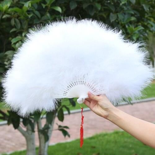 Hot sale ! 1PCS feather fan Adult children classical feather fan Dance performance props Christmas wedding party decoration