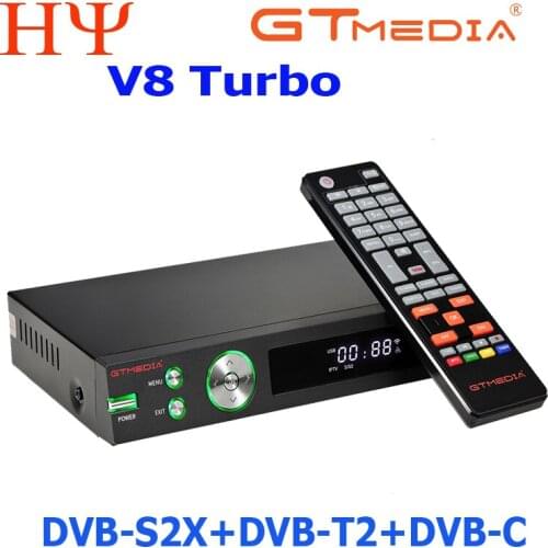 Gtmedia V8 Turbo Pro2 DVB-S/S2/S2X,DVB+T/T2/Cable(J83.A/B/C)/ISDBT bulit in WIFI Support Full PowerVu, DRE &Biss key