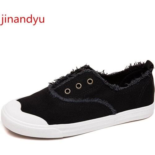 Woman Flats Sneakers Retro Canvas Shoes Womens Summer Autumn Black White Flat Shoe Shllow Ladys Casual Shoes Zapatillas Mujer